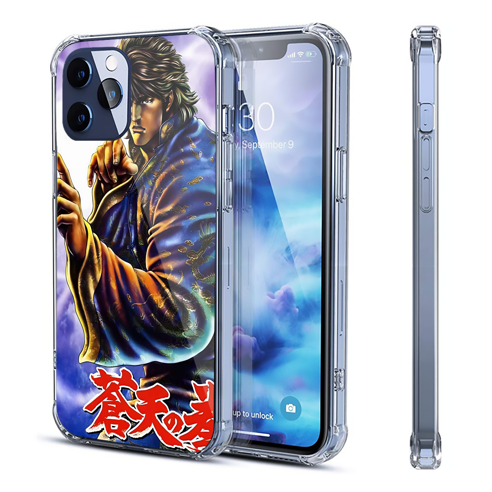 （画像用） 北斗の拳 Fist of the North Star 【iPhone 12シリーズ対応】透明スマホケース（クリアソフトケース）
